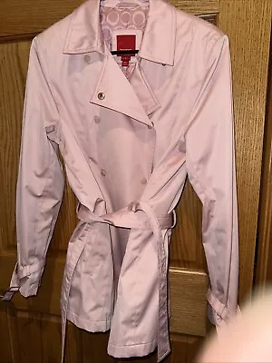 Gabardina corta de primavera Y2K Esprit longitud media con cinturón rosa talla mediana Foto 1 de 4