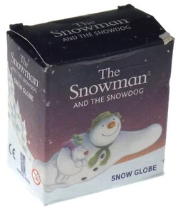 Snowman & Snowdog Lot 2 Snow Globe Magnet Running Press Mini Kit Waterglobe Dog - Picture 1 of 4