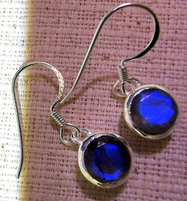 Ohrringe mit Labradorit, 925er Silber - Grün - Blau - Bild 1 von 4