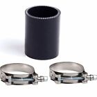 3" Inch Black Straight Silicone Coupler Pipe Intake Turbo w/ 2x T-Bolt Clamps