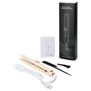 Professional Flat Iron Hair Straightener 2in1 Salon Styling Adjustable Heat - Picture 1 of 17
