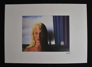 RENE MAGRITTE, limitierte Lithographie 71/100, signiert in Platte, 20" x 28" - Bild 1 von 9