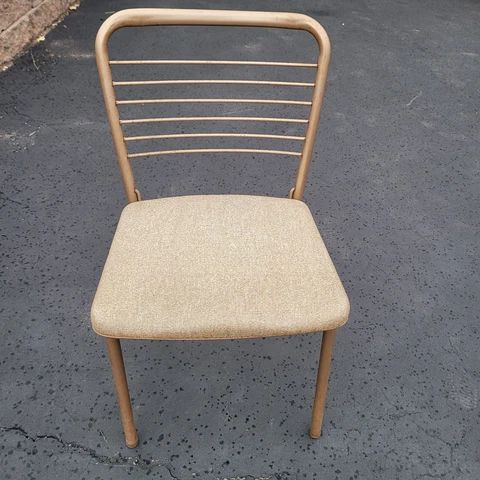 4 Vintage Mid Century Hamilton Cosco Folding Chairs Gatefold Beige 60-FD Cover