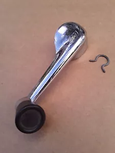 VOLVO 122 Amazon Window Crank Chrome HANDLE w/clip Front Left or right side door - Picture 1 of 6
