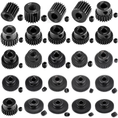 Steel 48P Pinion Gear Motor Gears Set for 5mm Shaft 1/10 1/8 1/6 1/5 RC Truck - Image 1 of 2