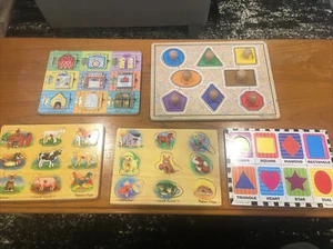 Lot of 5 Melissa & Doug Sound Puzzles Puzzle Pets Farm Animals 1025 - Picture 1 of 6