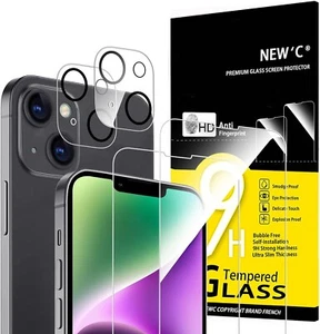 Tempered Glass Screen Protector for Apple iPhone 14 6.1 4 Pack, 2 Pack Glass 2 L - Picture 1 of 7
