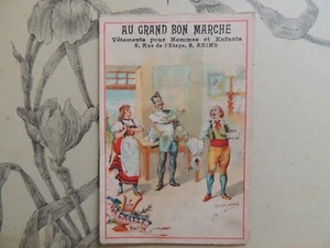 Chromo Au grand Bon Marché Rue de l'étape Reims Le Chalet - Picture 1 of 2