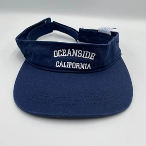 Oceanside California Adjustable Visor Hat Cap Blue - Picture 1 of 5