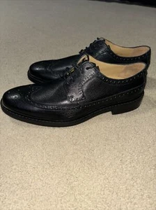 Cole Haan Williams Longwing Derby II C13595 Mens Black Leather Dress Shoes 11.5M - Picture 1 of 11