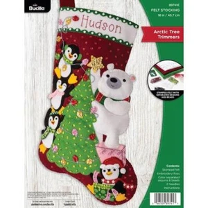 Bucilla 18" Filz Weihnachten Strumpf Kit-Arktis Baumschneider 89741E - Bild 1 von 4