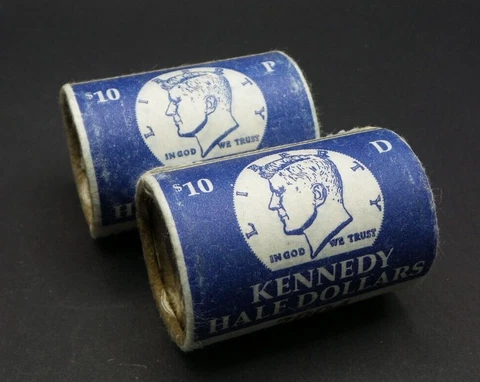 2004 P & D Bank Wrapped BU Kennedy 50c Half Dollar US Mint Rolls - C3324 Cover