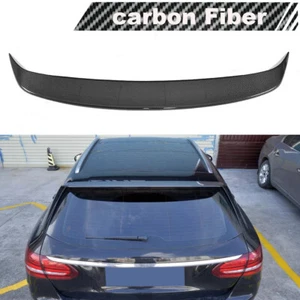 Carbon Fiber Rear Roof Spoiler Wing Fit for Benz S205 C-Class Wagon 4-Door 15-18 - Picture 1 of 9