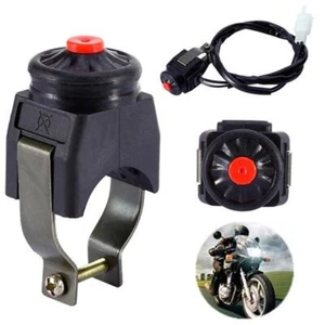 Universal Motorcycle Kill Switch Push Button Horn Starter Dirt Bike ATV UTV Red↔ - Picture 1 of 14