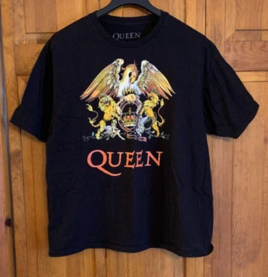 Camiseta de algodón negra manga corta Queen para hombre etiqueta talla 2XL (XXL) Foto 1 de 4