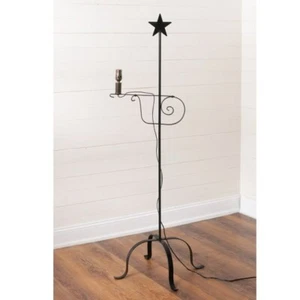Wrought Iron Adjustable Floor Lamp with Star Top - Picture 1 of 2