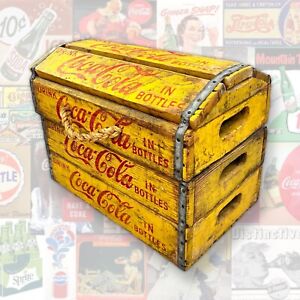 Vintage Coca Cola Crate Custom Made Dome Tope Chest 1960s Soda Advertising