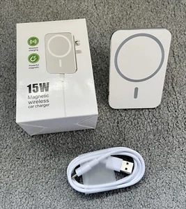 Sans Fil Chargeur Voiture Support W/Magsafe pour IPHONE 12/13/14/15 + / Pro - Photo 1 sur 7