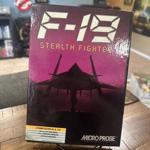 Vintage 1988 Micro Prose Simulation F-19 Stealth Fighter Commodore 64 and 128 - Picture 1 of 5