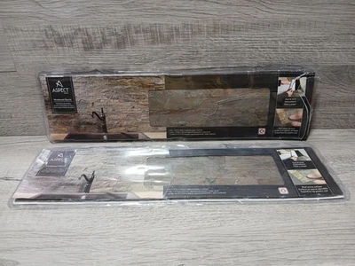 Lot Of (2) Aspect Stone Weathered Quartz Peel & Stick Stone Tiles 5.9" x 23.6"  - Image 1 of 4