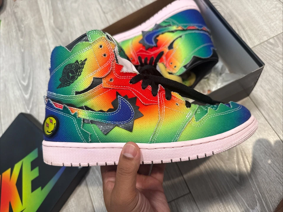 Air Jordan 1 Retro OG High x J Balvin Tie Dye Talla 9.5 Foto 1 de 4