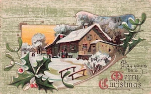 Postcard Vintage(1)May yours be a Merry Christmas PC248 UP (#240) - Picture 1 of 2