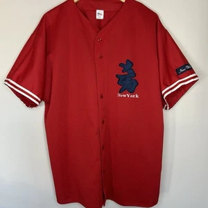 VTG 90s New York Yankees Mens XXL Red Chinese Asian Heritage Jersey - Picture 1 of 10