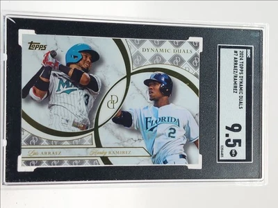 LUIS ARRAEZ HANLEY RAMIREZ 2024 TOPPS DYNAMIC DUALS SGC 9.5 Q5439 - Image 1 of 2