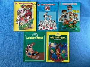Lot of 5 Coloring Books Alvin Looney Tunes Killer Tomatoes Dalmatians Chip Dale - Picture 1 of 2