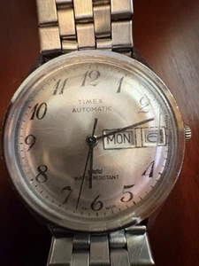 Vintage TIMEX Automatic Men’s Watch. Stainless Steel Day/Date - Picture 1 of 5