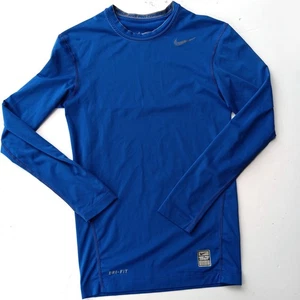 Nike Shirt Jugend Small Blau Langarm Dri Fit Pro Combat Athletic Compression - Bild 1 von 5