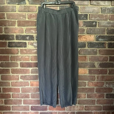 eileen fisher | wide pull on washable silk pants size large -Cheapchicplus - Image 1 of 4