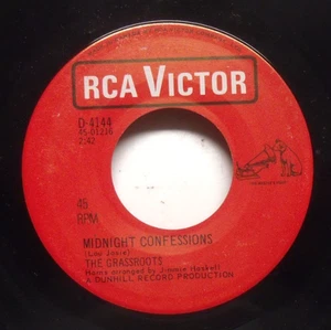 The Grassroots - Midnight Confessions - 1968 NM Pop 45 - Canadian Issue - Picture 1 of 2