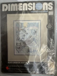 Dimensiones "Bellezas Norteamericanas" Kit Punto de Cruz Contado 11"x14" Nuevo Precintado - Imagen 1 de 2