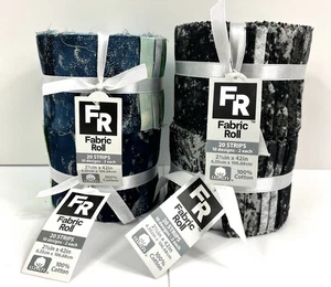 4 FR Fabric Roll 20 Strips Quilting Sewing Craft Cotton 2.5"x42" Jelly Roll - Picture 1 of 7