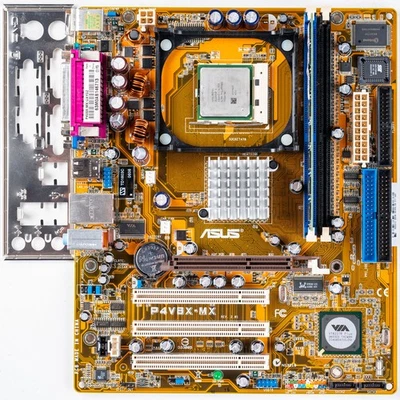 Asus P4V8X-MX Socket 478 MicroATX Motherboard AGP Windows 98 Retro Gaming Combo - Image 1 of 4