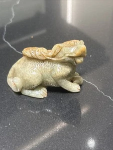 Antigua escultura china de jade Foo perro adorno tallado a mano - Imagen 1 de 20