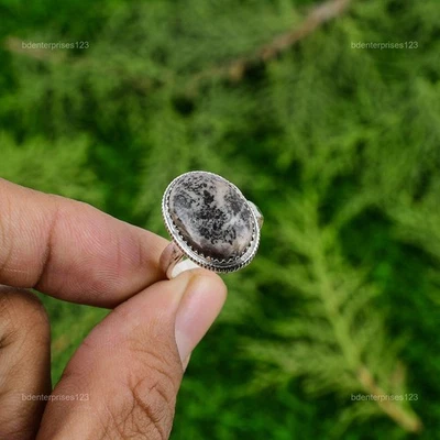 Daughters Day Deal 925 银椰子碧玉宝石时尚边框结婚戒指 — 第 1/4 张图片