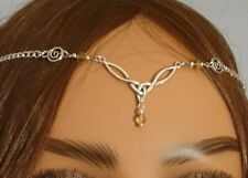 Celtic Elven Crown Circlet Tiara Headdress, Faceted Citrine Wedding Supplies 