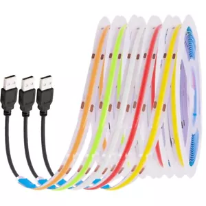 USB COB FOB LED tira de luz 320LEDs cinta LED flexible de alta densidad DC5V - Imagen 1 de 12