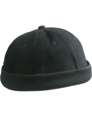 WILLAX safety & more Rollmütze schwarz kurz Beanie Cap Matrose Seemann Mütze Kappe Hut