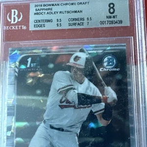 DA84138 2019 Bowman Chrome Draft Sapphire #BDC1 Adley Rutschman RC BGS 8 NM - Bild 1 von 3