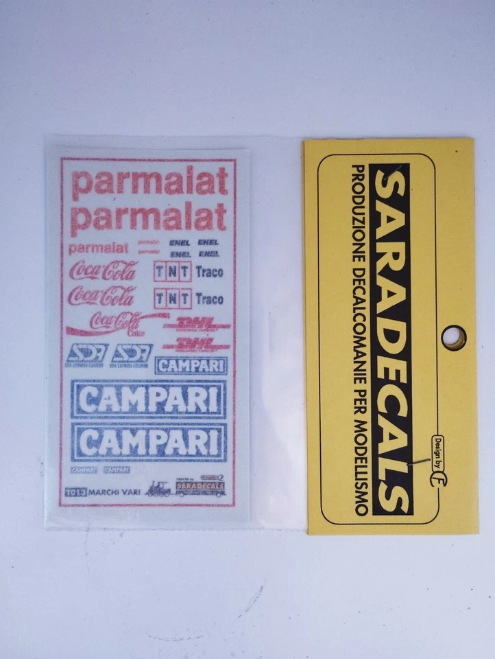 SARADECALS T013 - DECALS MARCHI PUBBLICITARI VARI - 1:24 1:48 - NUOVO IN BLISTER - Photo 1/1