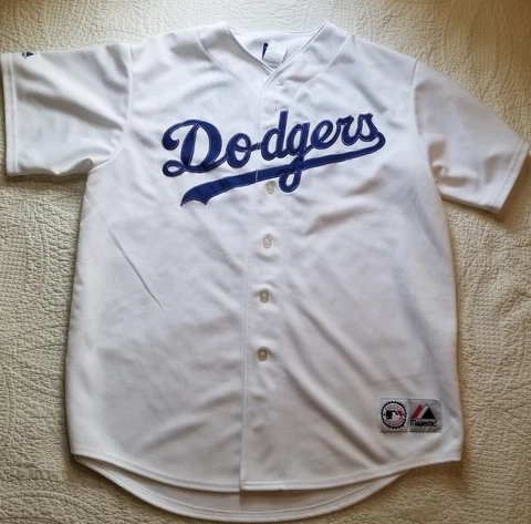 Nomar Garciaparra #5 Los Angeles Dodgers Majestic White Jersey XL Pre-owned Cover