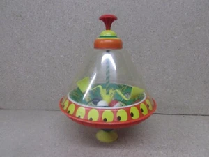 VINTAGE OHIO ART JUNGLE ANIMAL THEME SPINNING TOP TOY 317A185 - Picture 1 of 4