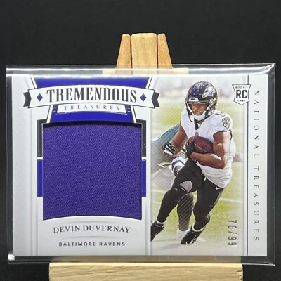 2020 National Treasures Devin Duvernay Tremendous Treasures Relic #/99 RC Rookie - Image 1 of 2