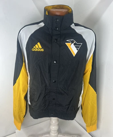 Adidas Reverse Retro Pittsburgh Penguins Snap Jacket HP1693 Men’s Large Cover