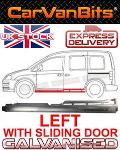 PANEL DE ÓXIDO DE CUERPO DE REPARACIÓN DE UMBRAL COMPLETO PARA VW CADDY III (2K) 04-10 CON PUERTA CORREDERA - Imagen 1 de 5