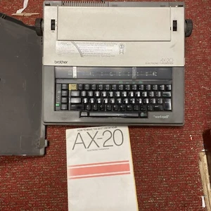 Vintage Typewriter Brother Electric AX-20 with Cover And Manual Parts/repair - Picture 1 of 5