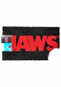 New Officially Licensed Universal Pictures Red and Black Jaws Movie Logo Doormat